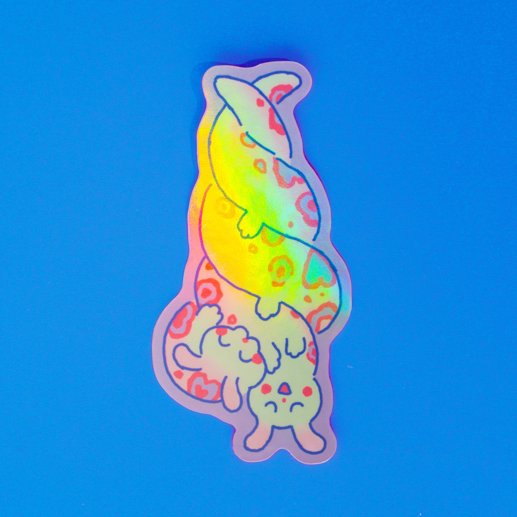 slugs and kisses holo sticker