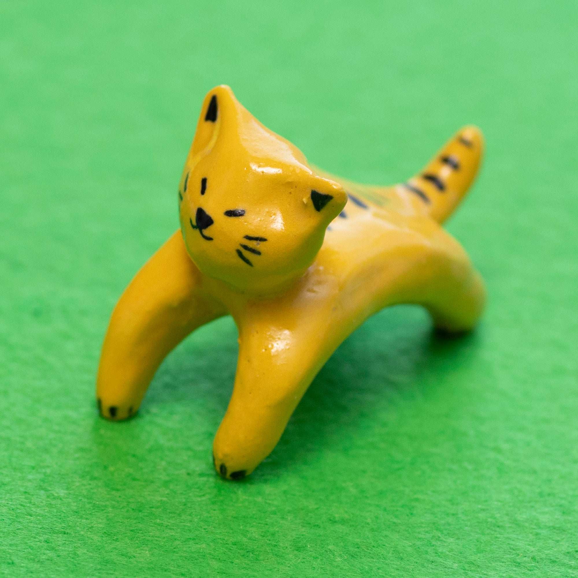 Frank - Yellow Mini Cat Sculpture