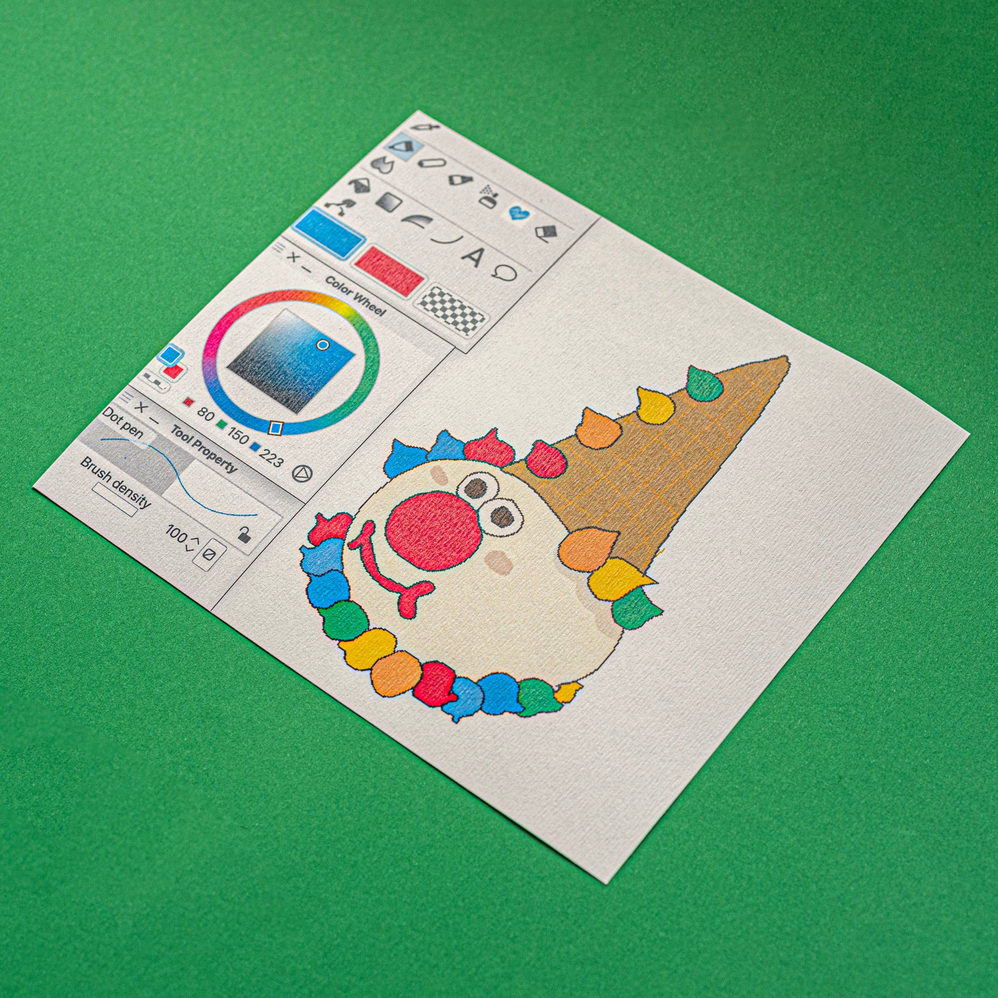 Ice Cream Clown Print