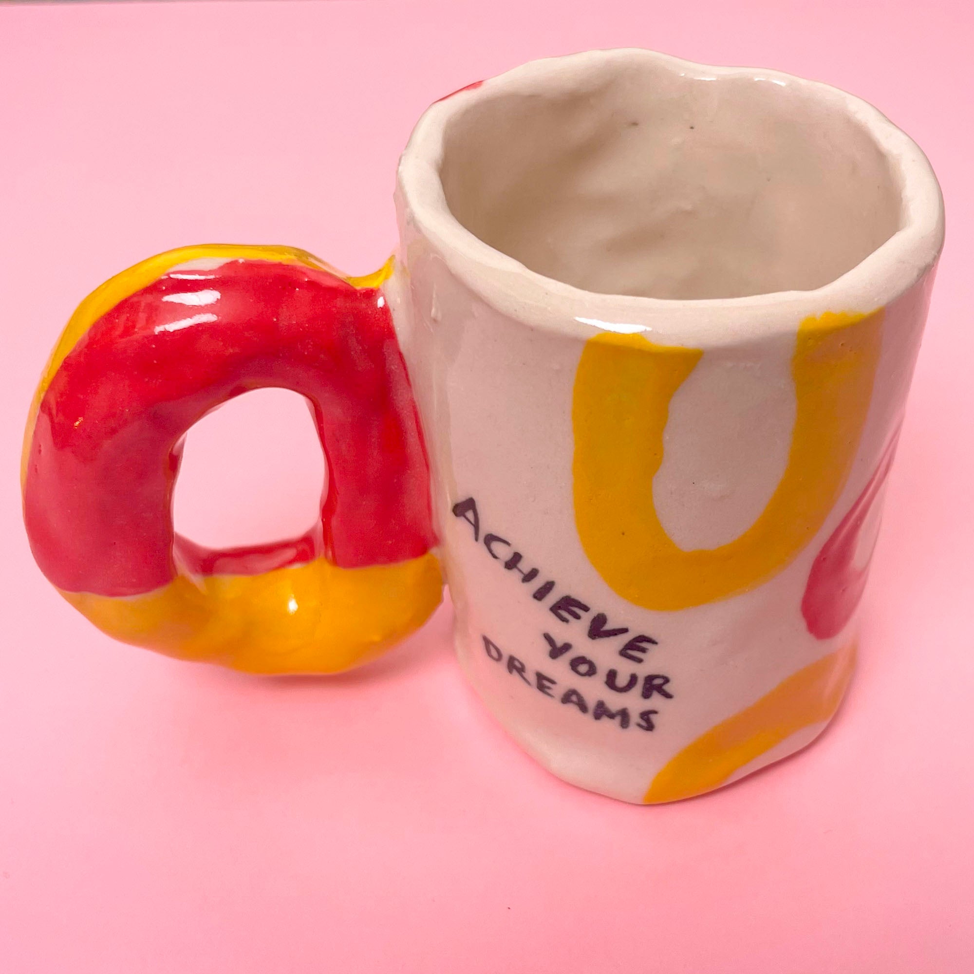 Bend Yourself Beyond Your Limits Funky Handle Mini Mug