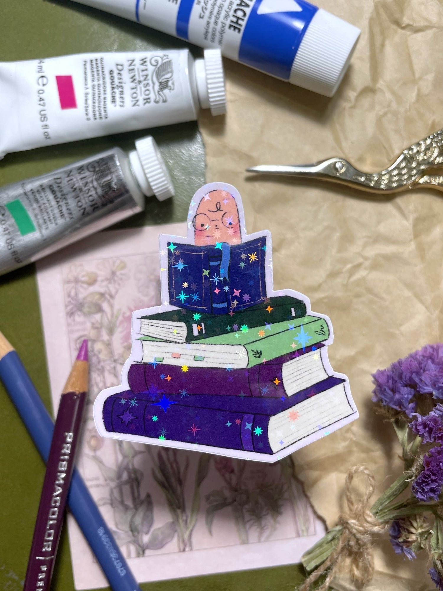 "Bookworm" Sticker - 2