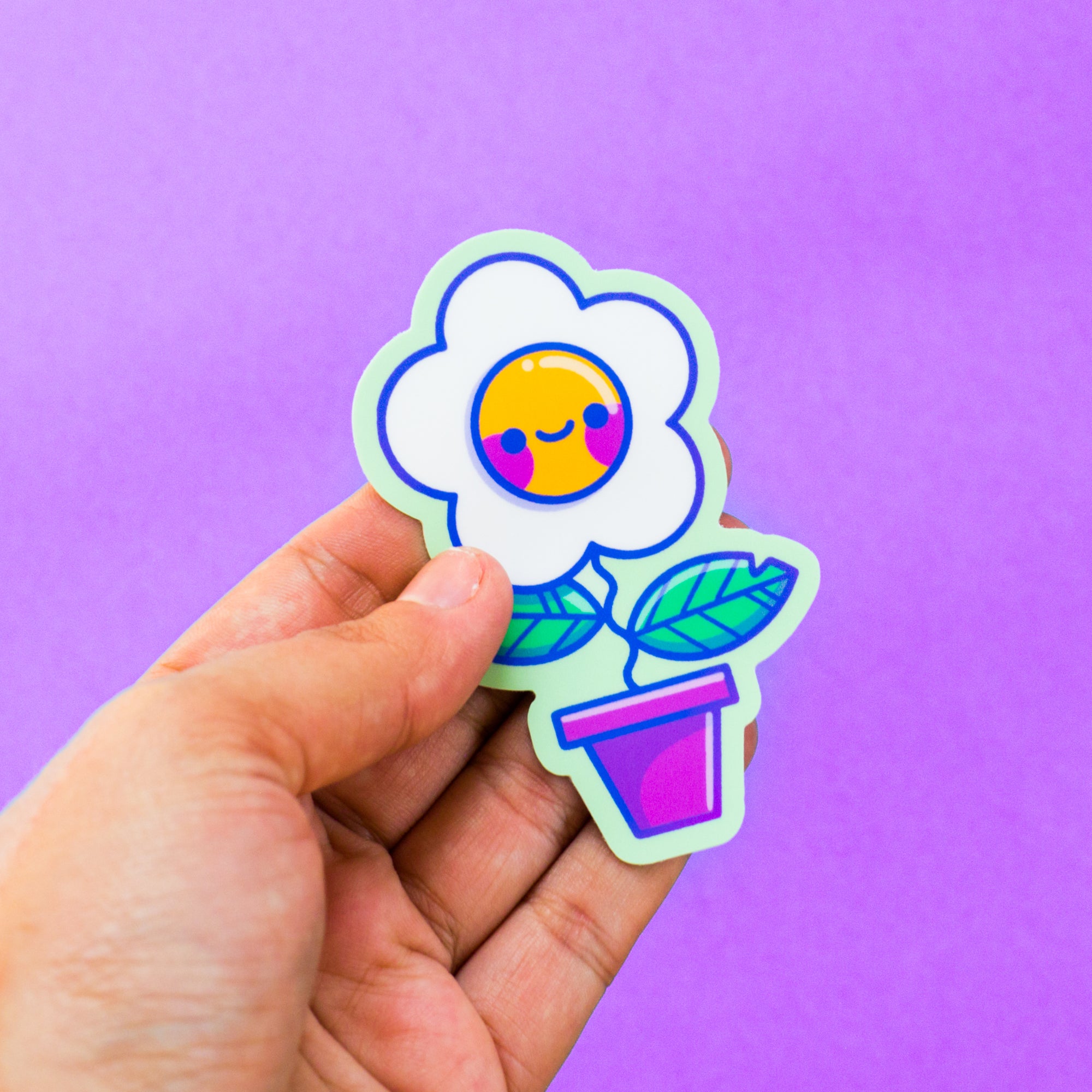 Flower Pot Vinyl Sticker