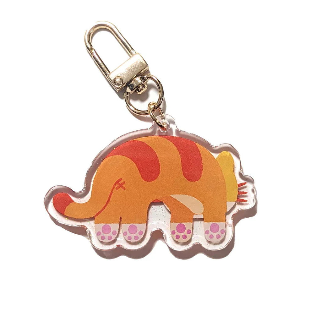 Orange Tabby Cat Keychain