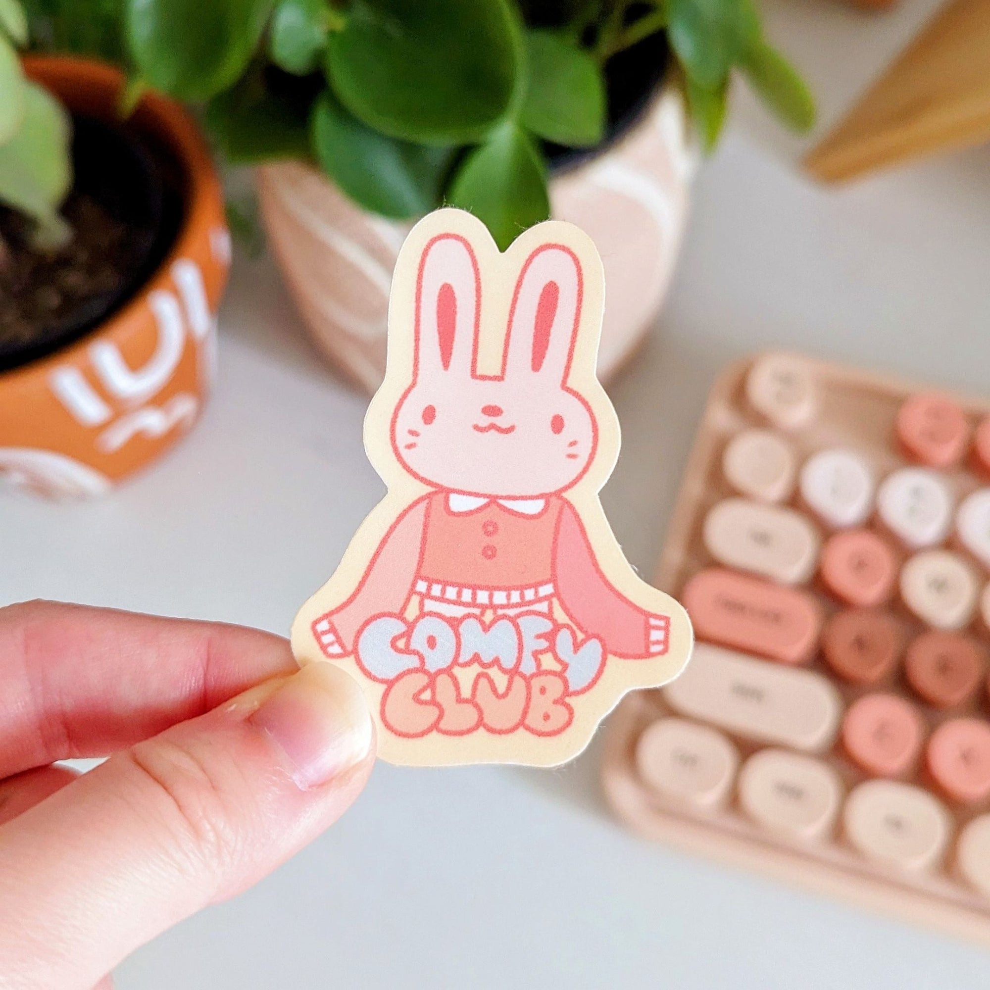 Comfy Club Bunny Sticker - 2