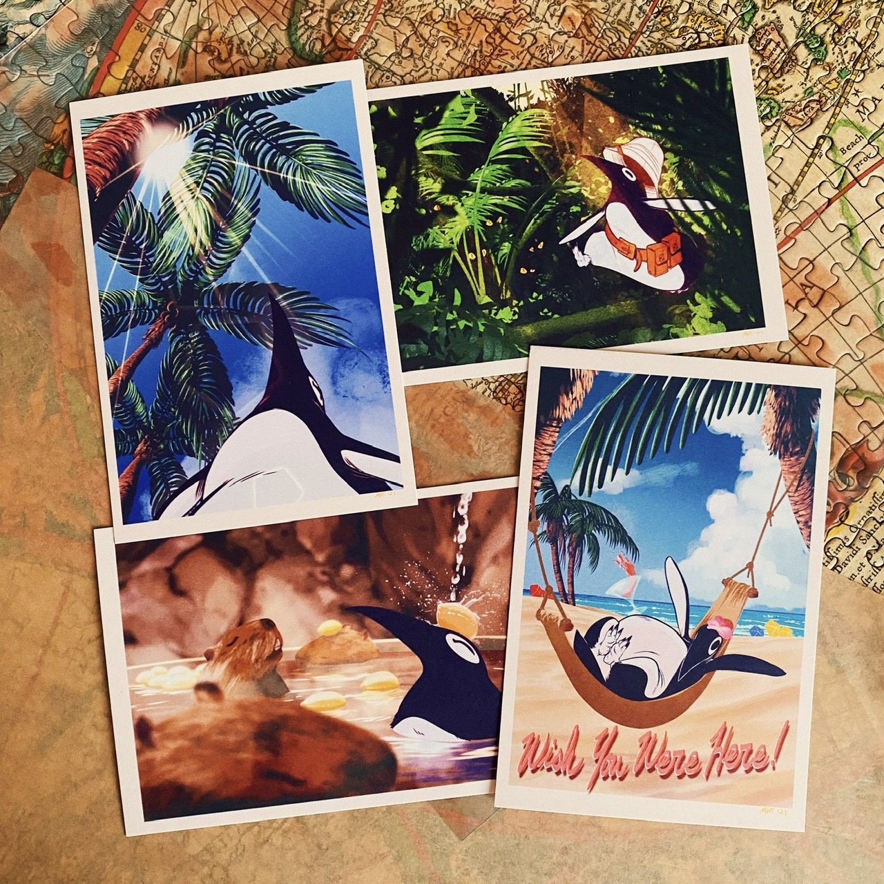 Travel Boy Honk Postcards - Hammock