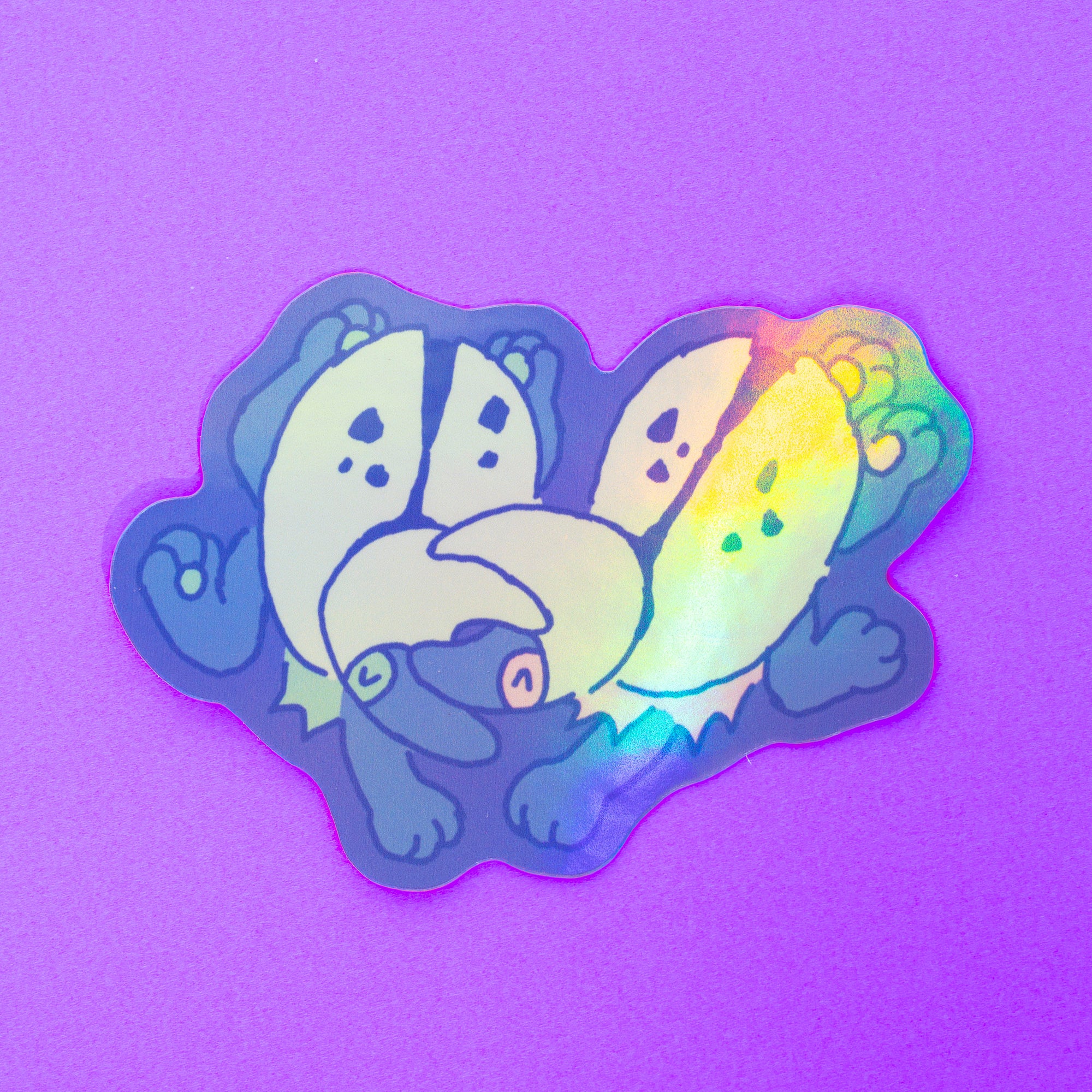 beloved beetles holo sticker