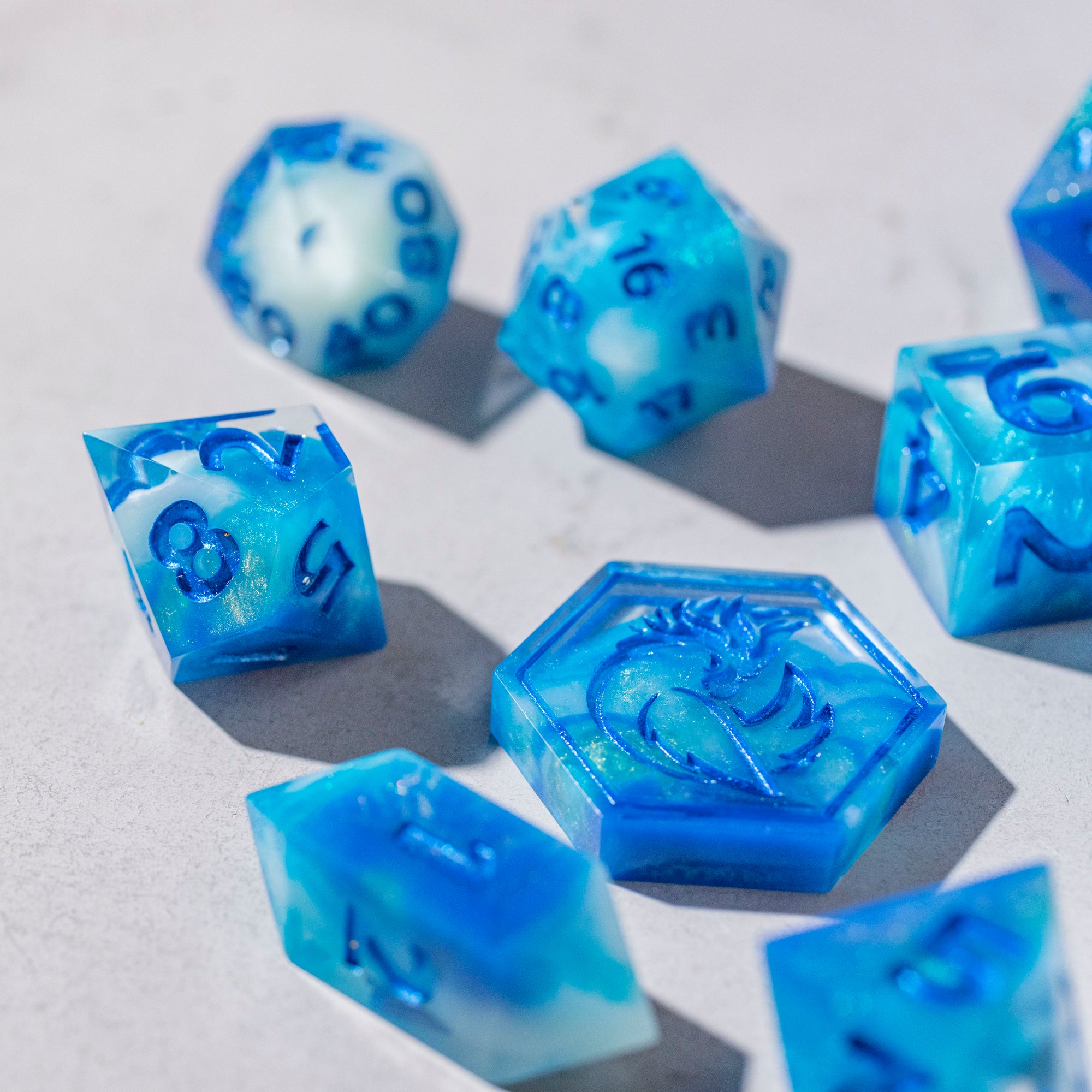 Oceana Blue - 9 Piece Dice Set