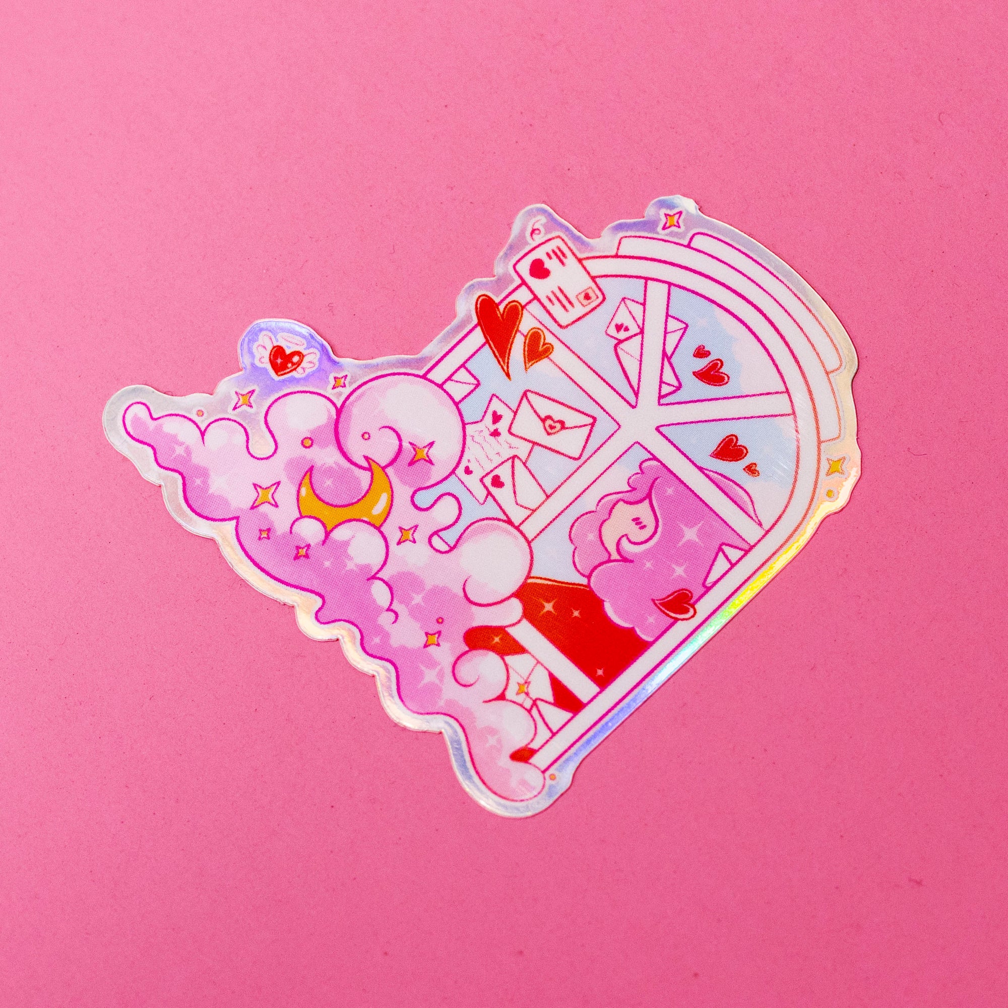 Love Letters holographic vinyl sticker