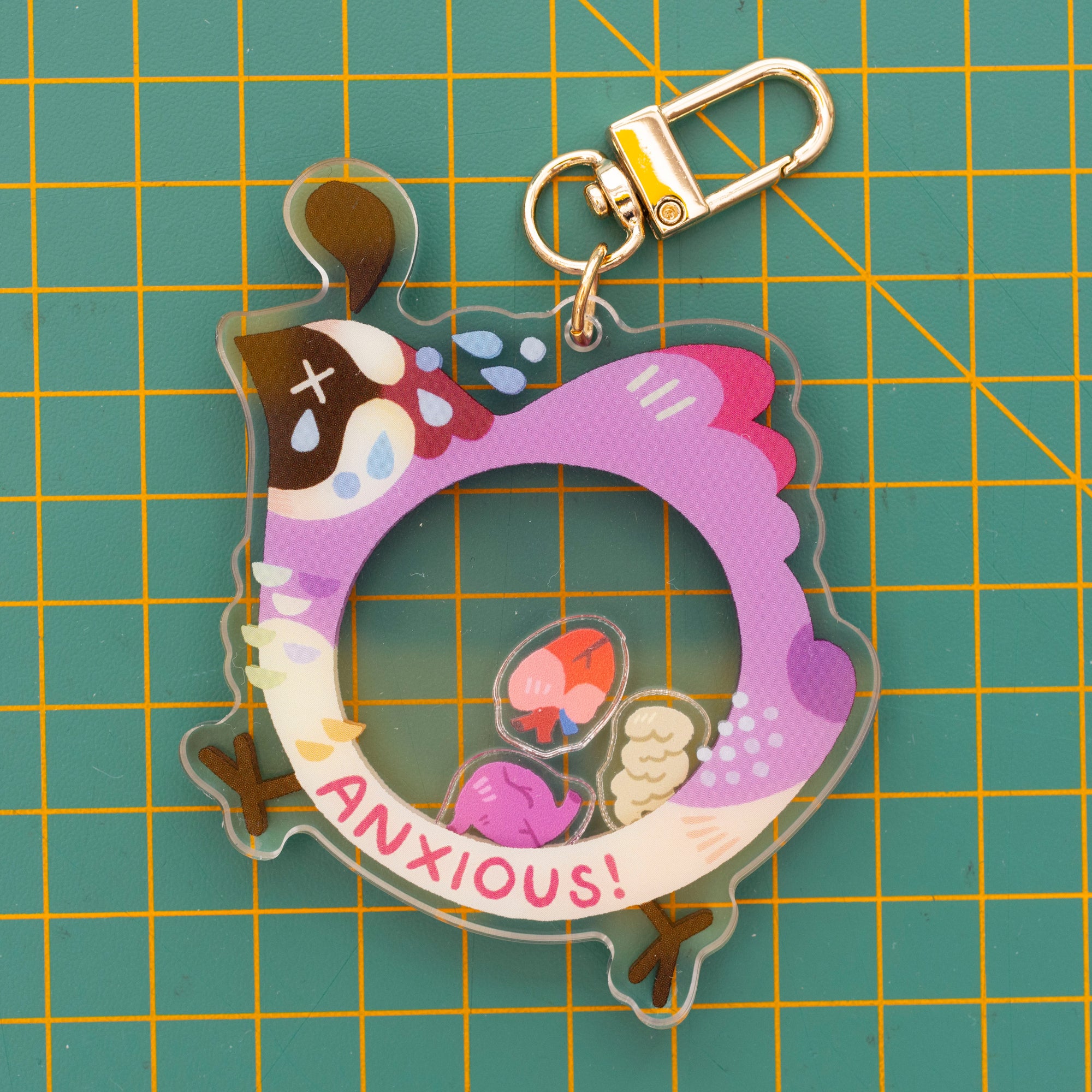 ANXIOUS! Purple Guts shaker charm