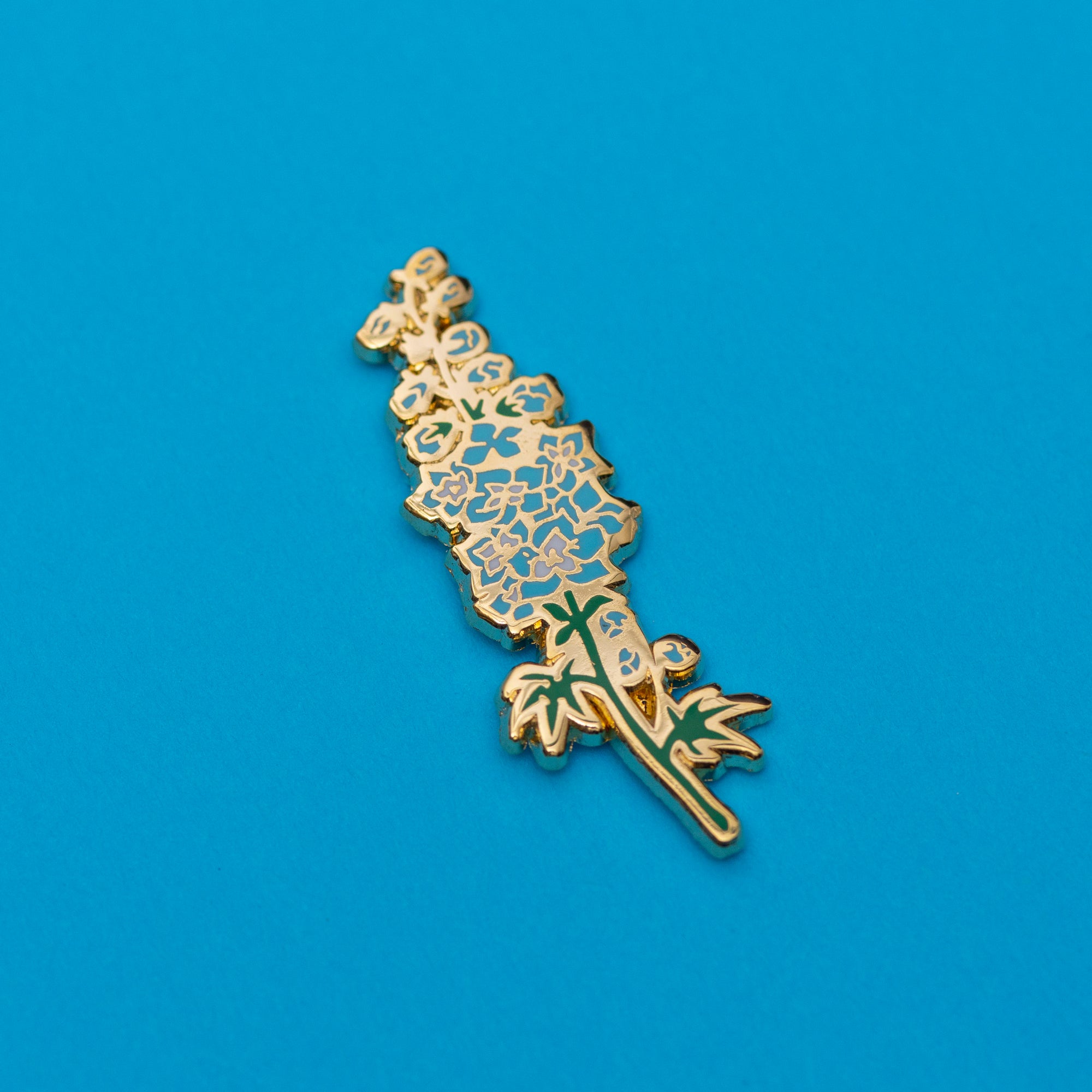 Floral: larkspur pin