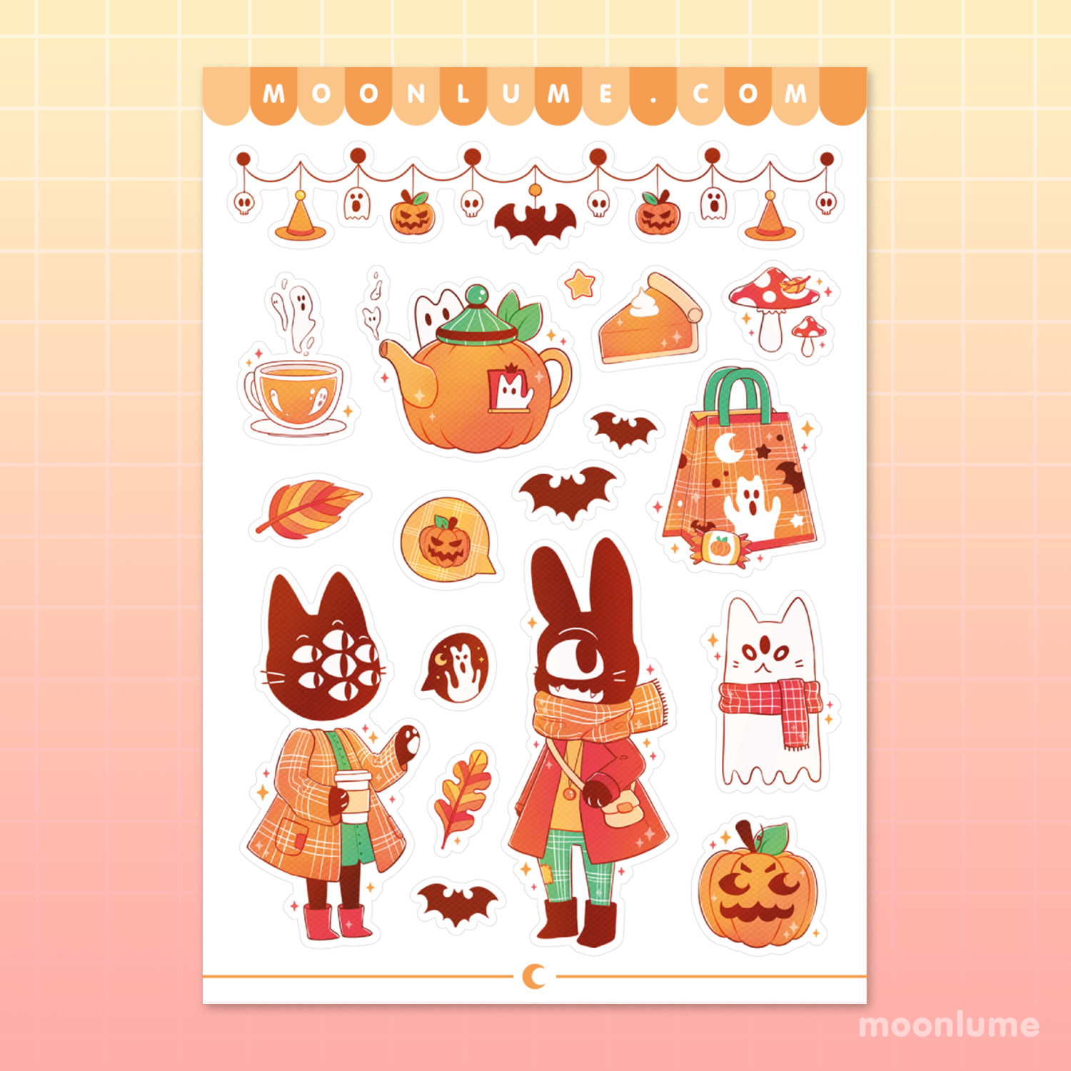 Spooky Town vinyl sticker sheet