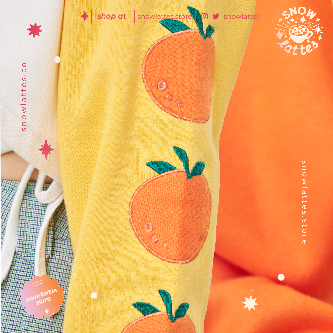 Citrus Delights Cropped Hoodie