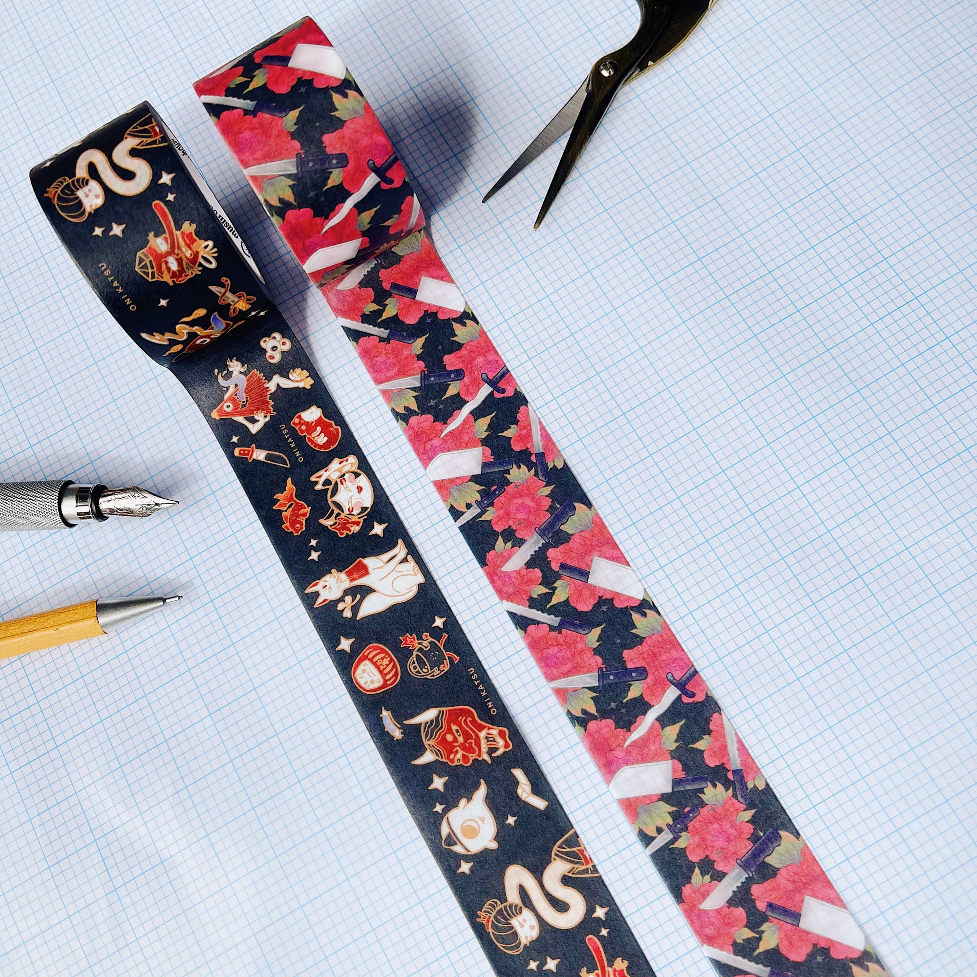 Knives and Flowers Washi Tape