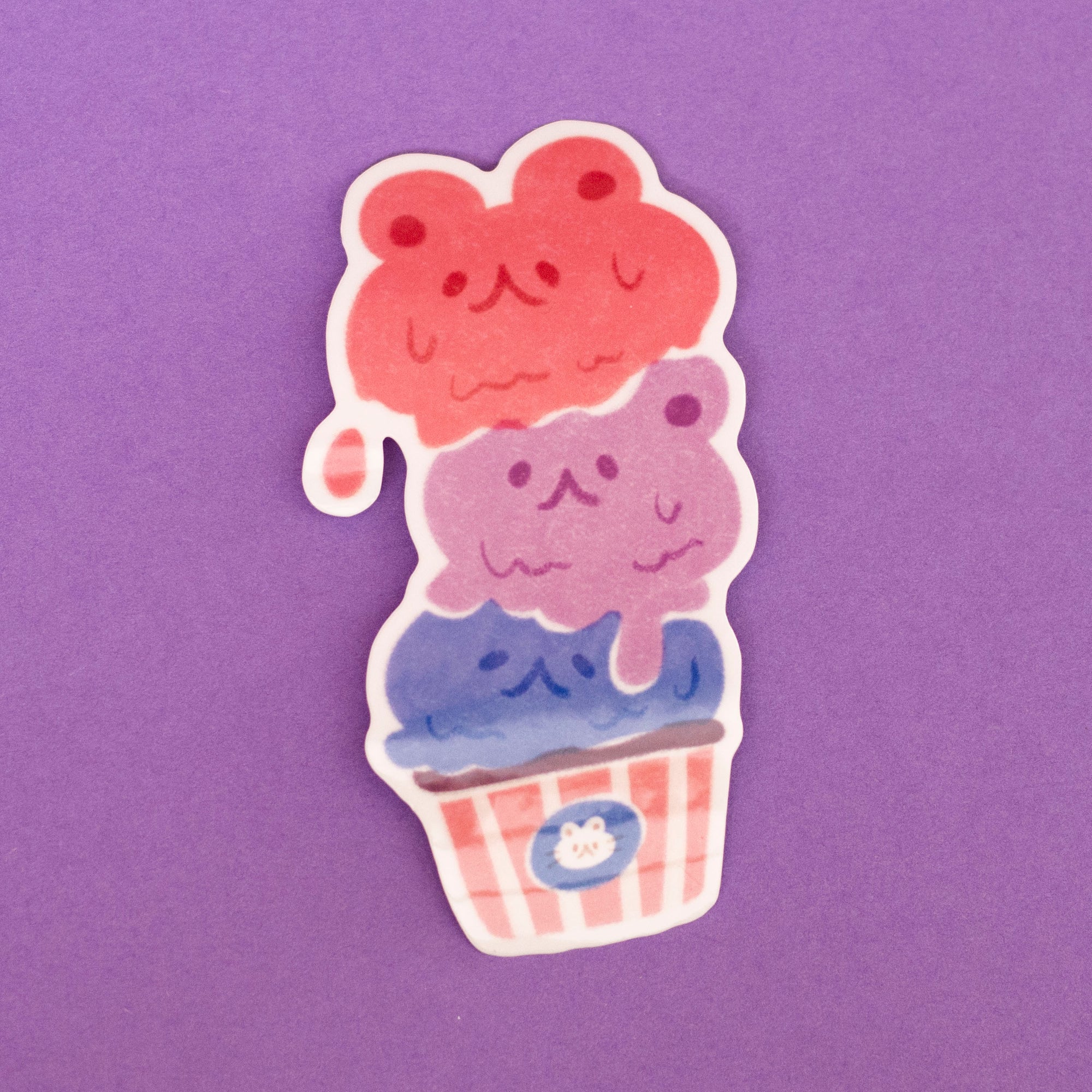 Subtle Pride Ice Cream Stickers