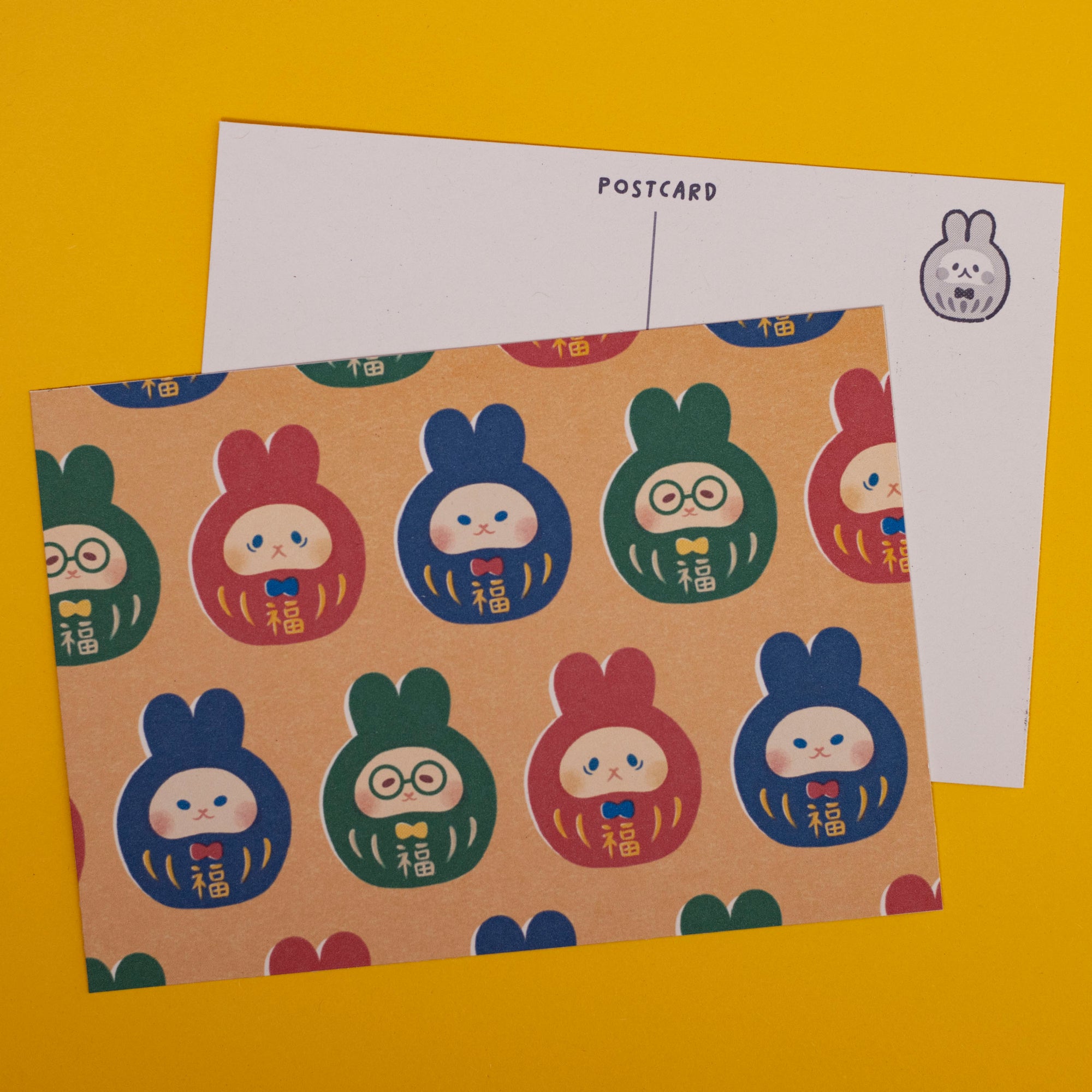 Bunny Daruma Postcard