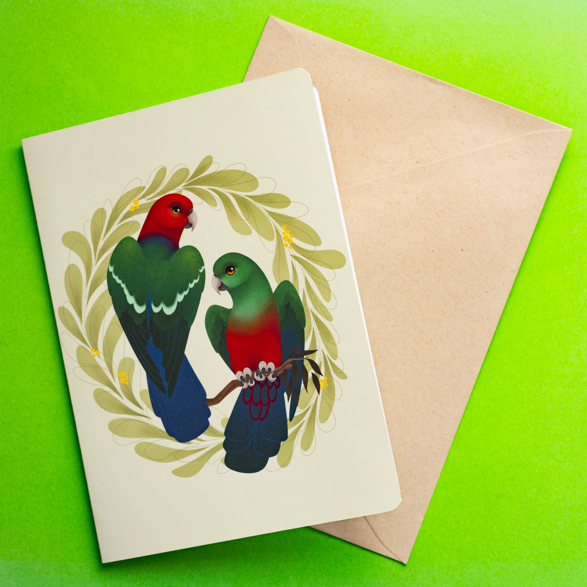 King Parrot Greeting Card