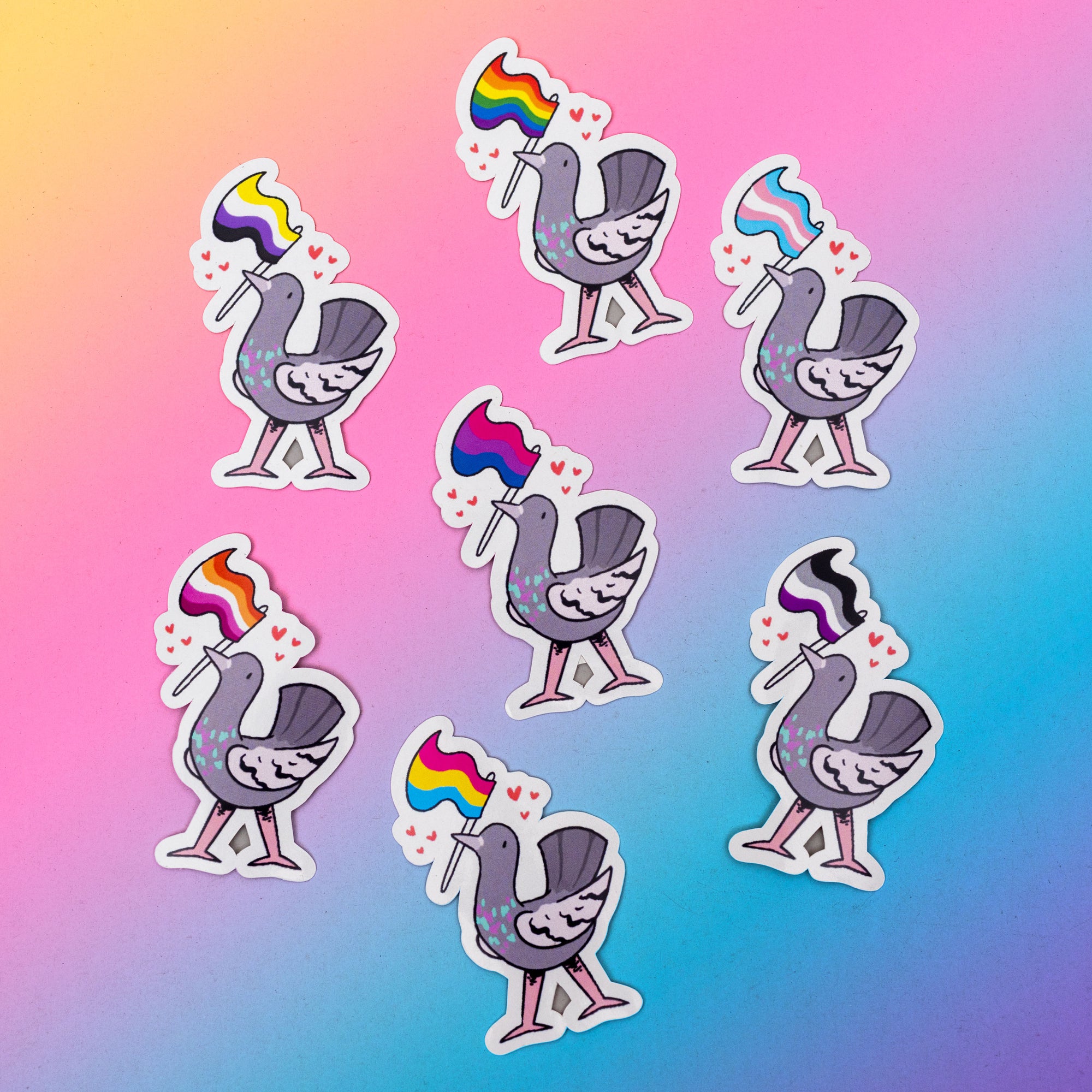 Pride Pigeon Stickers
