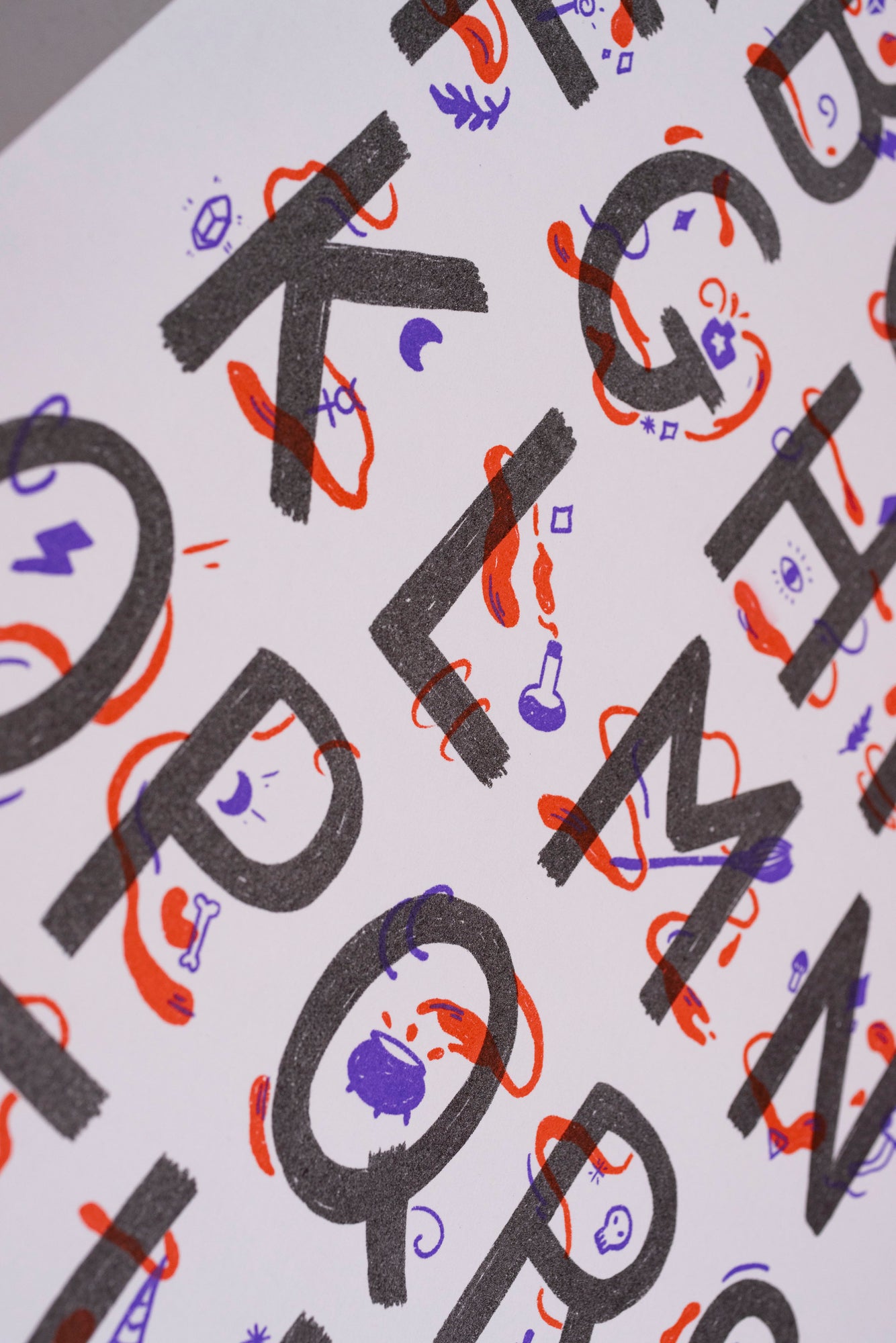 Magic Alphabet Risograph Print